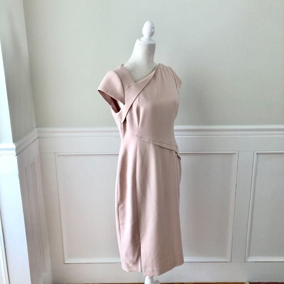 LK Bennett Blush Pink Sisi Sheath Dress 12 - Picture 4 of 7